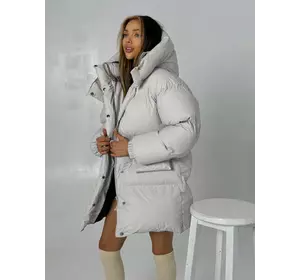 ПУФЕР PRADA колір перлиновий ПУФЕР PRADA колір перлиновий